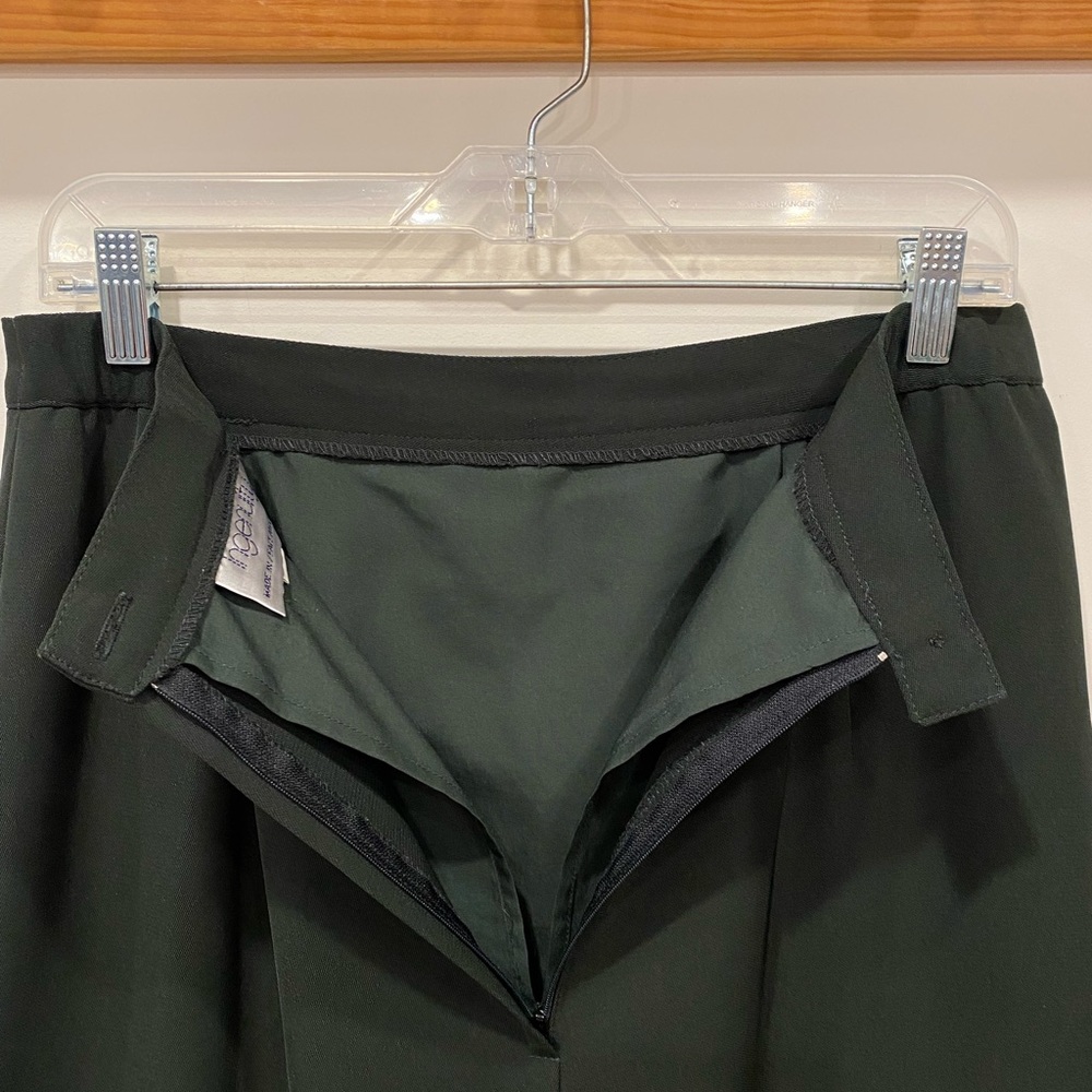 Vintage 80s 90s Canadian Union Label Pencil Skirt Jewel Tone Hunter Grn Size 12 - Picture 12 of 16
